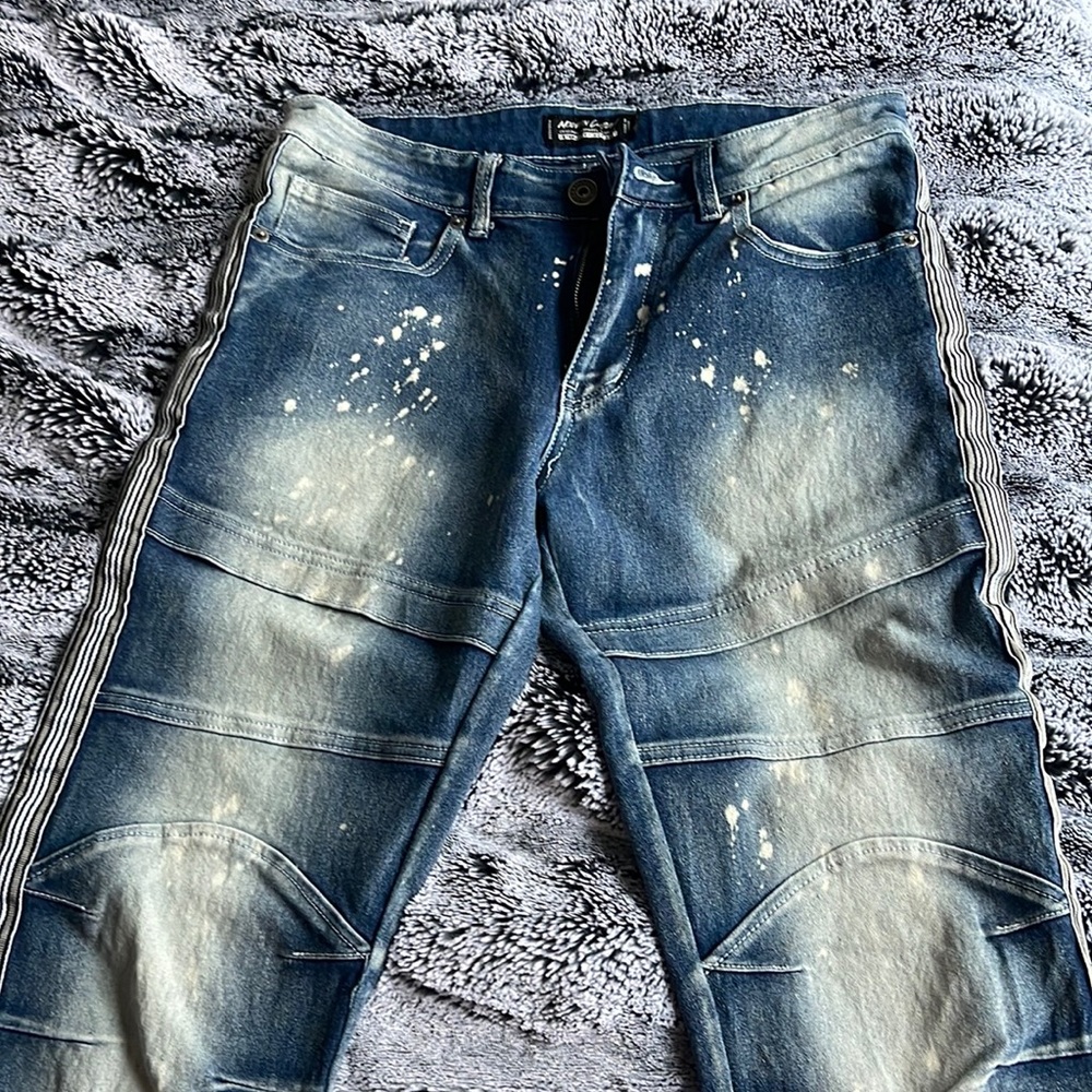 Men Blue Washed Denim
